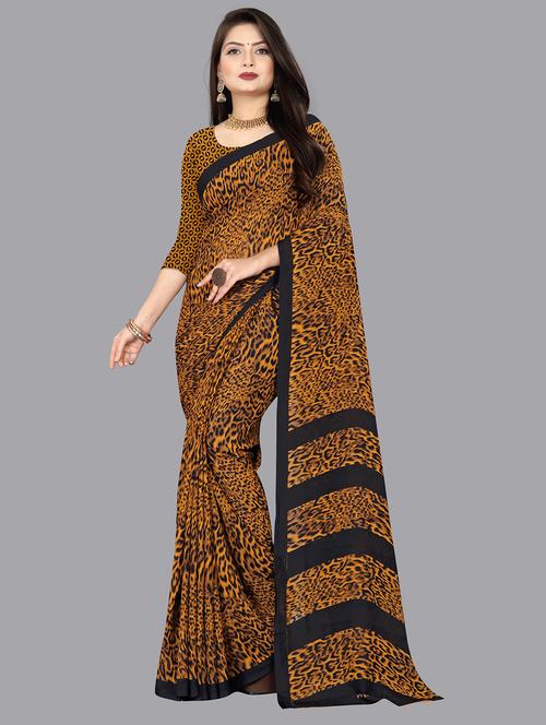 women casual wear georgette saree with blouse - 21481019 - Very Small Image - 1