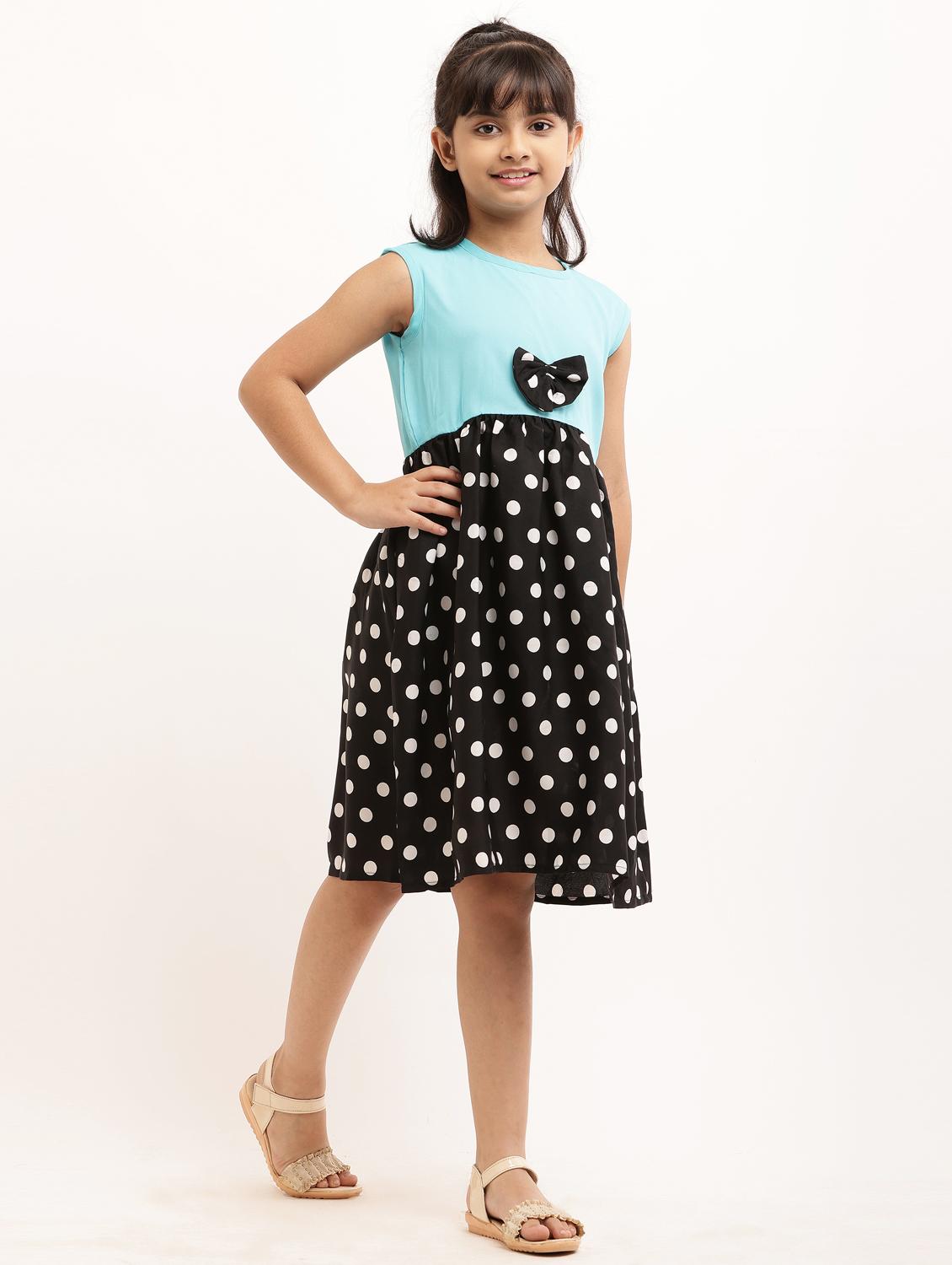 girl printed sleevless crepe frock - 21481100 - Zoom Image - 2