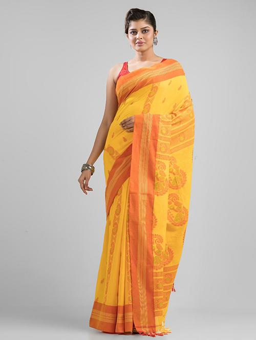 women self design handloom saree - 21481899 - Very Small Image - 1
