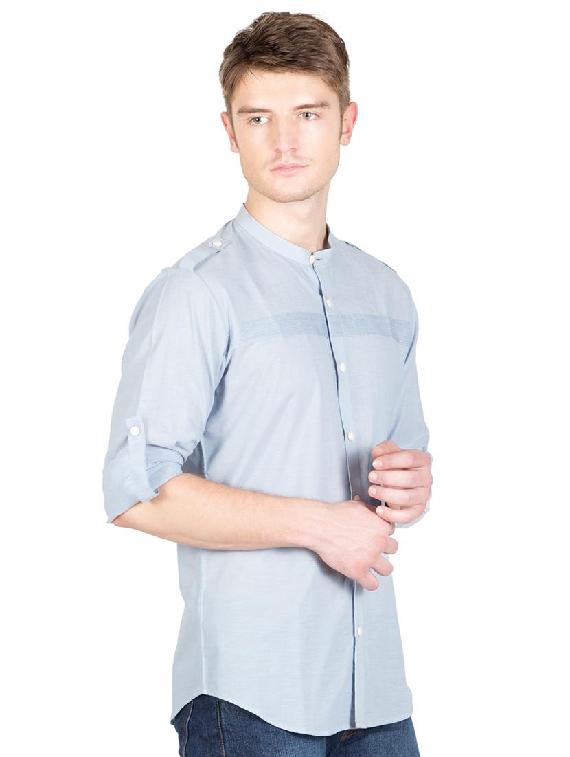 men long sleeved solid casual shirt - 21483144 - Standard Image - 2