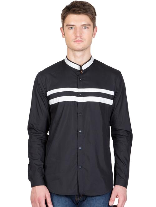 men long sleeved striped casual shirt - 21483147 - Very Small Image - 1
