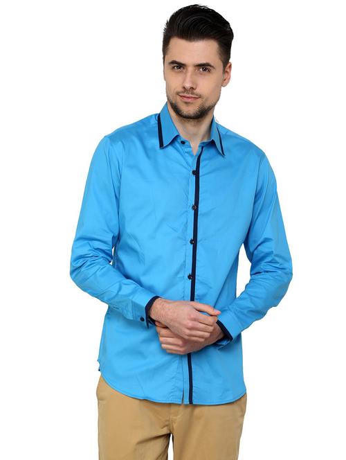 men long sleeved solid casual shirt - 21483149 - Very Small Image - 1