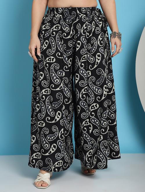 Women Printed Cotton Flared Palazzo - 21483471 - Very Small Image - 1
