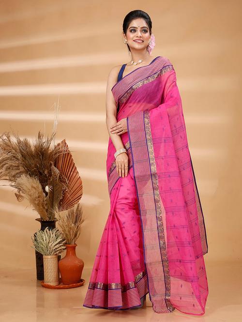 women self design tant saree - 21483527 - Very Small Image - 1