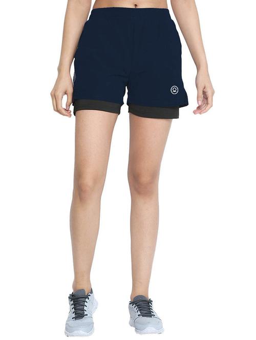 Women Mid-rise Solid Sports Shorts - 21483979 - Very Small Image - 1