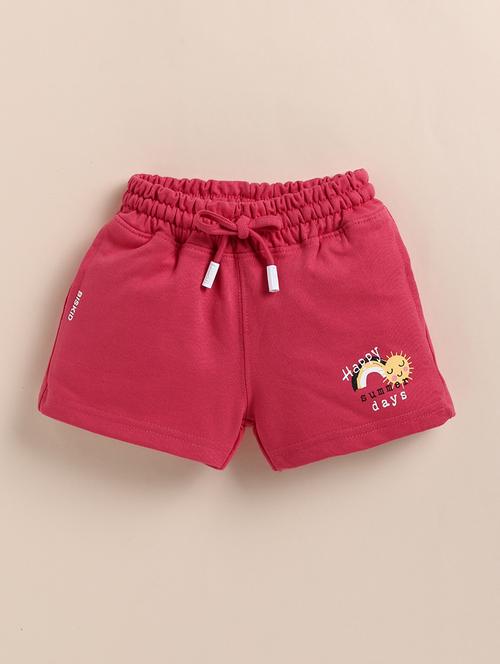 kids red cotton shorts  - 21484476 - Very Small Image - 1