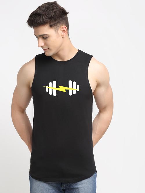 men round neck printed vest - 21484918 - Very Small Image - 1