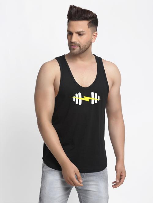 men round neck printed vest - 21484924 - Very Small Image - 1