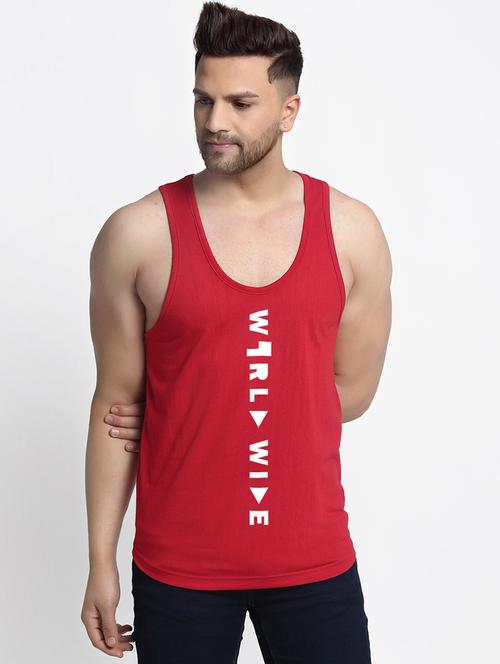 men round neck printed vest - 21484928 - Very Small Image - 1