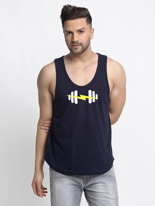 men round neck printed vest - 21485128 - Very Small Image - 1