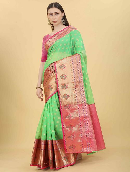 women self design banarasi saree - 21485346 - Very Small Image - 1