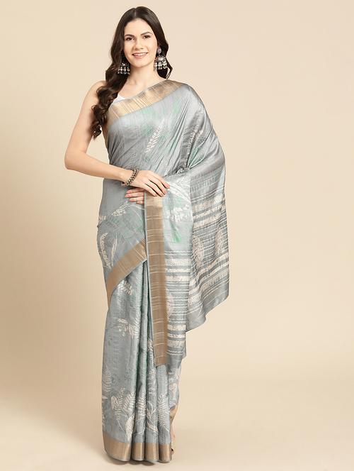 Women Self-designed Mysore Silk Saree - 21486046 - Very Small Image - 1
