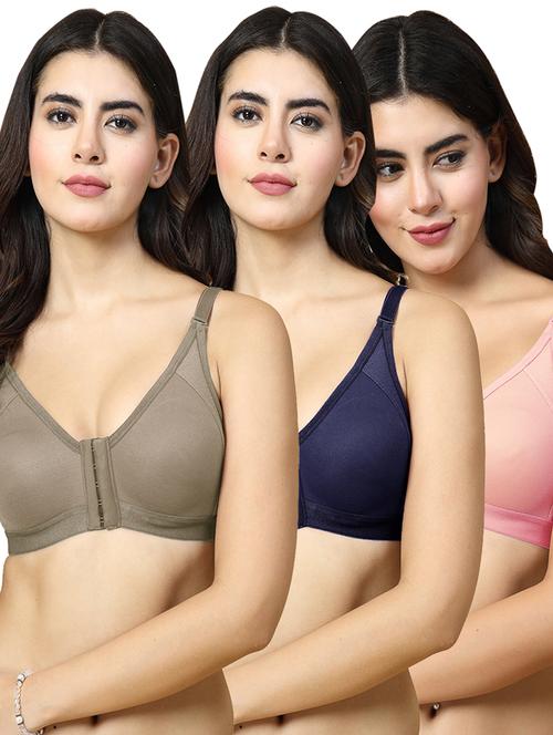 women pack of 3 solid t-shirt bra - 21486300 - Very Small Image - 1