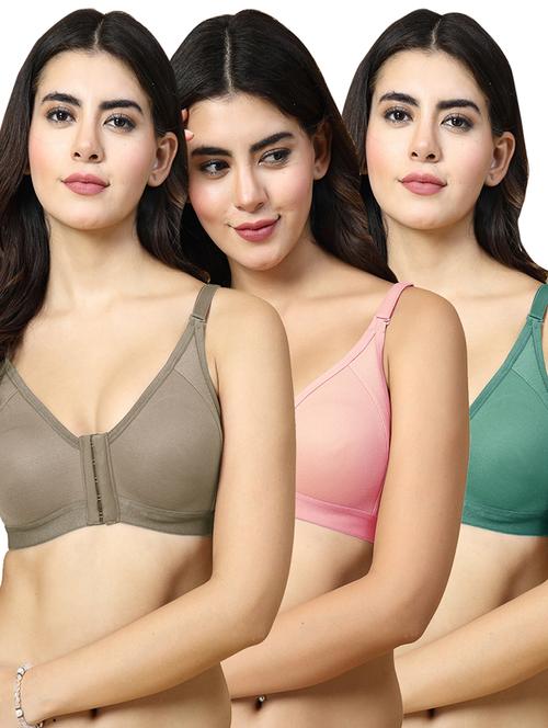 women pack of 3 solid t-shirt bra - 21486301 - Very Small Image - 1