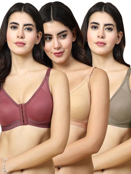 women pack of 3 solid t-shirt bra - 21486308 - Very Small Image - 1