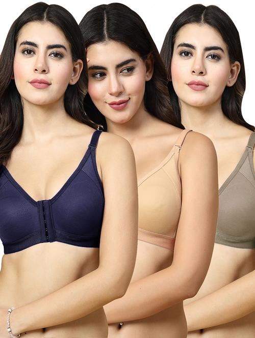 women pack of 3 solid t-shirt bra - 21486313 - Very Small Image - 1
