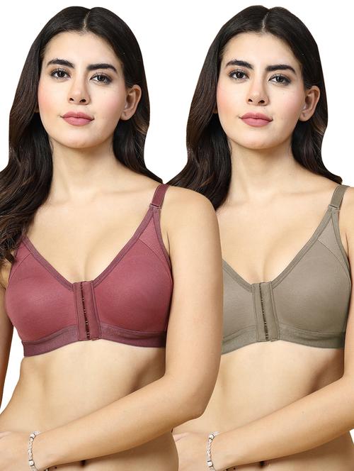 women pack of 2 solid t-shirt bra - 21486334 - Very Small Image - 1