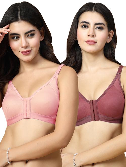 women pack of 2 solid t-shirt bra - 21486345 - Very Small Image - 1