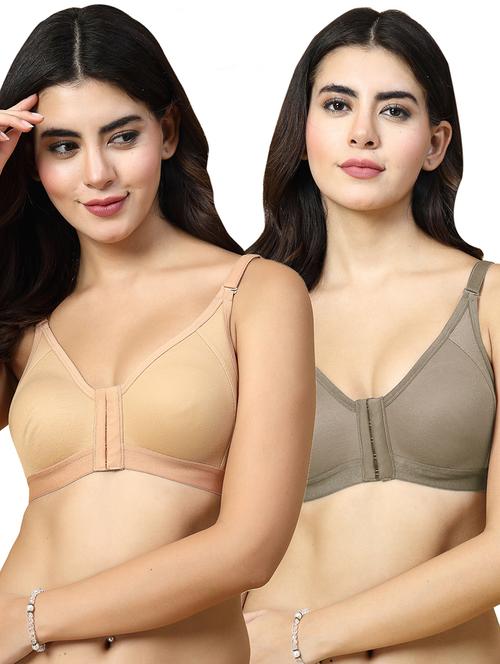 women pack of 2 solid t-shirt bra - 21486354 - Very Small Image - 1