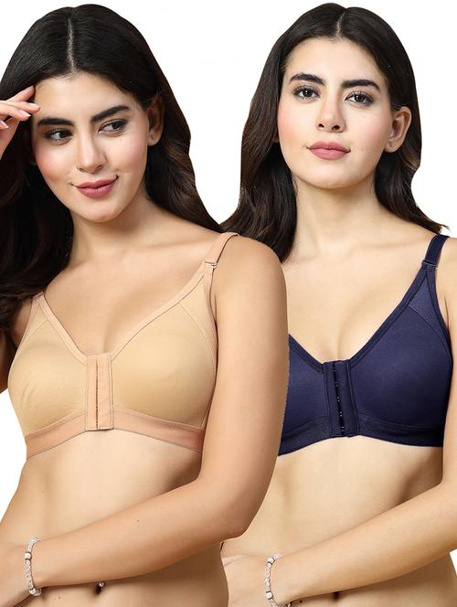 women pack of 2 solid t-shirt bra - 21486356 - Very Small Image - 1