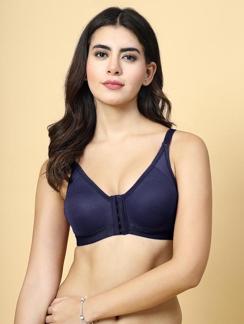 women solid cotton blend t-shirt bra - 21486361 - Very Small Image - 1