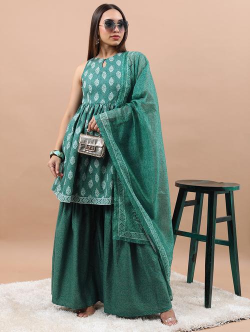 women kurta sharara set with dupatta - 21486505 - Very Small Image - 1