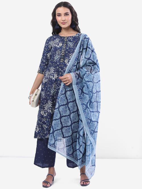 women floral kurta palazzo set with dupatta - 21486537 - Very Small Image - 1