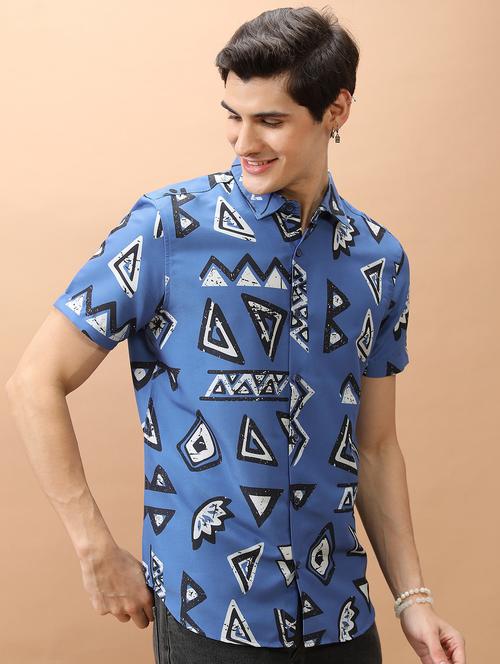 men collared printed casual shirt - 21486772 - Very Small Image - 1