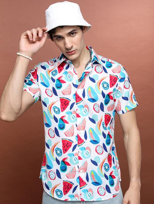 men collared printed casual shirt - 21486773 - Very Small Image - 1