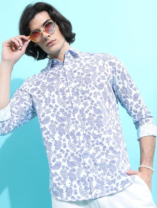 men collared printed casual shirt - 21486824 - Very Small Image - 1
