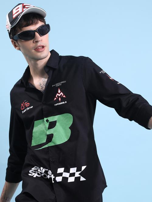 men collared graphic printed casual shirt - 21486845 - Very Small Image - 1