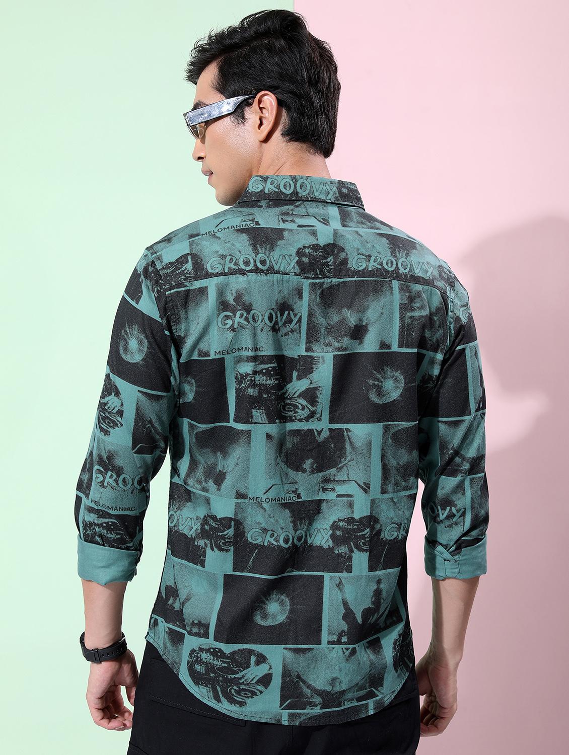 men collared printed casual shirt - 21486849 - Zoom Image - 3