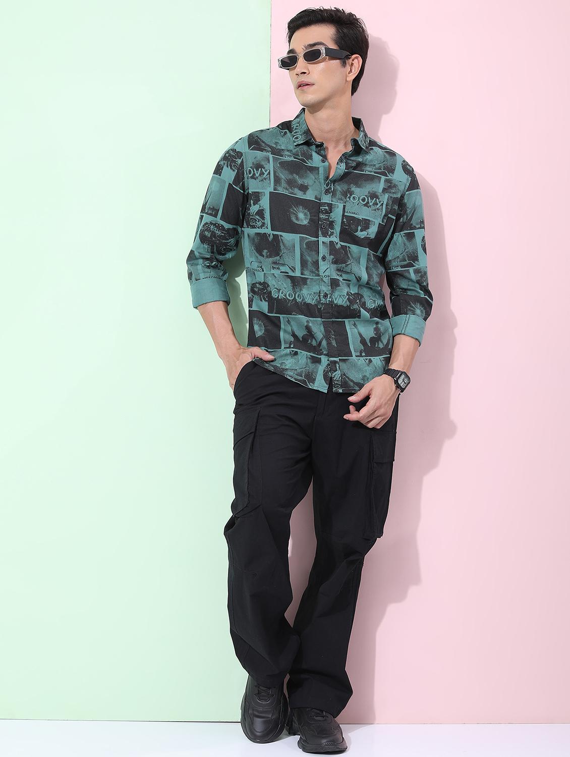 men collared printed casual shirt - 21486849 - Zoom Image - 4