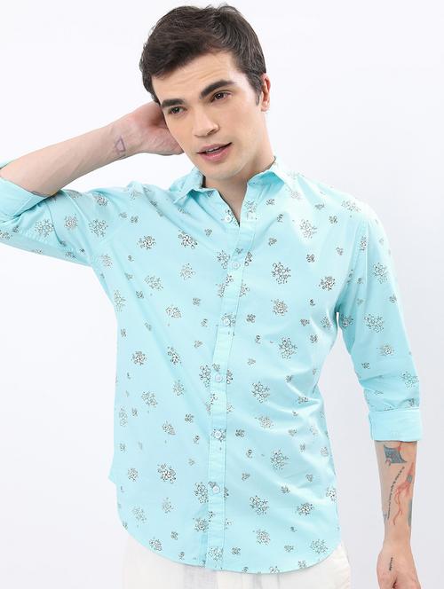 men light bliue collared neck casual shirts - 21486877 - Very Small Image - 1