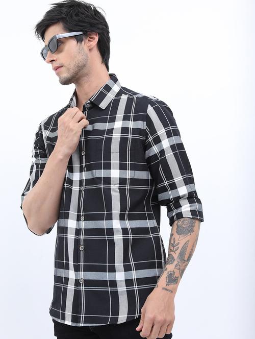 men checkered casual shirt - 21486960 - Very Small Image - 1