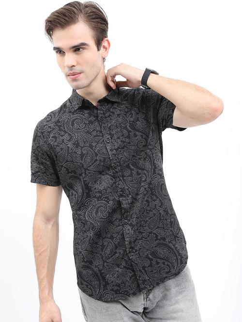 men short sleeved printed casual shirt - 21486967 - Very Small Image - 1