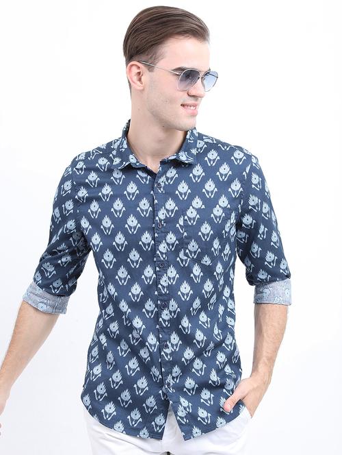 men printed collared casual shirt - 21486975 - Very Small Image - 1