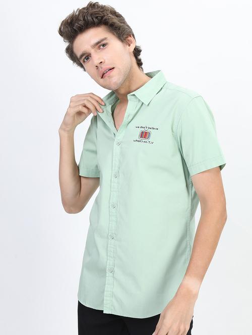 men collared short sleeves casual shirt - 21487252 - Very Small Image - 1