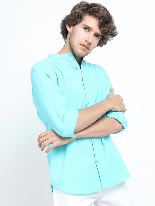 men long sleeved solid casual shirt - 21487456 - Very Small Image - 1