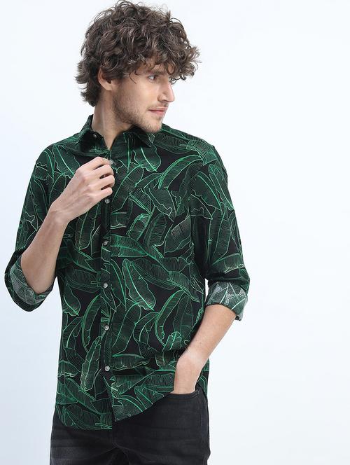 men collared printed casual shirt - 21487567 - Very Small Image - 1
