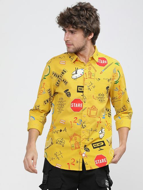 men collared printed casual shirt - 21487584 - Very Small Image - 1