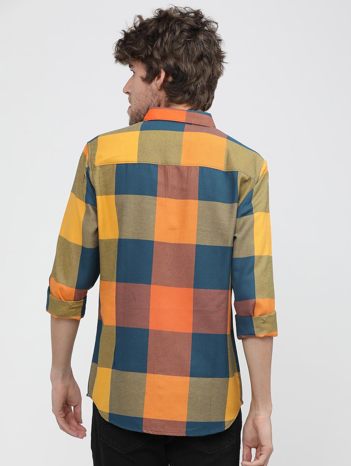 men collared checks casual shirt - 21487599 - Zoom Image - 3