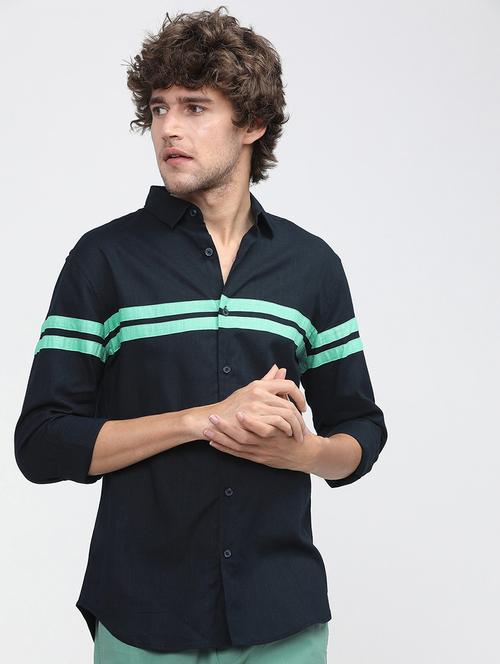 men collared stripes casual shirt - 21487617 - Very Small Image - 1
