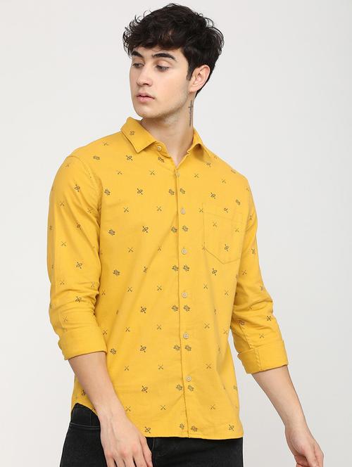 men collared printed casual shirt - 21487629 - Very Small Image - 1