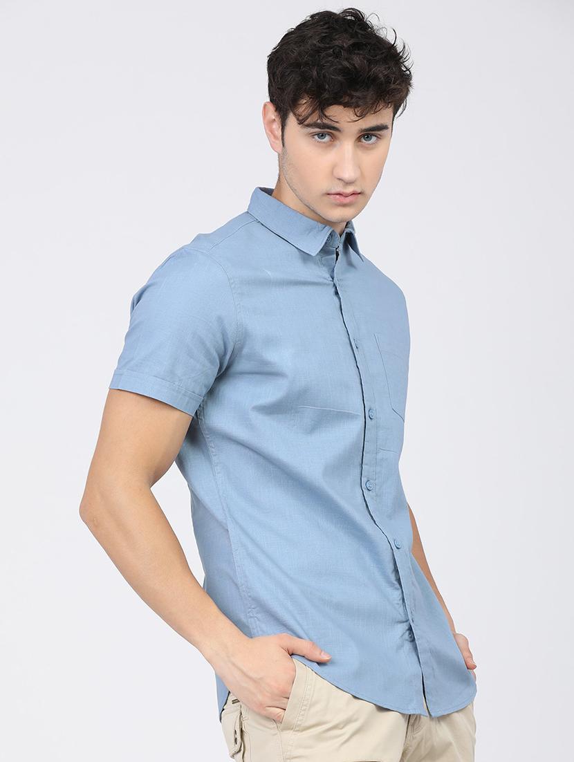men collared short sleeves casual shirt - 21487739 - Zoom Image - 2