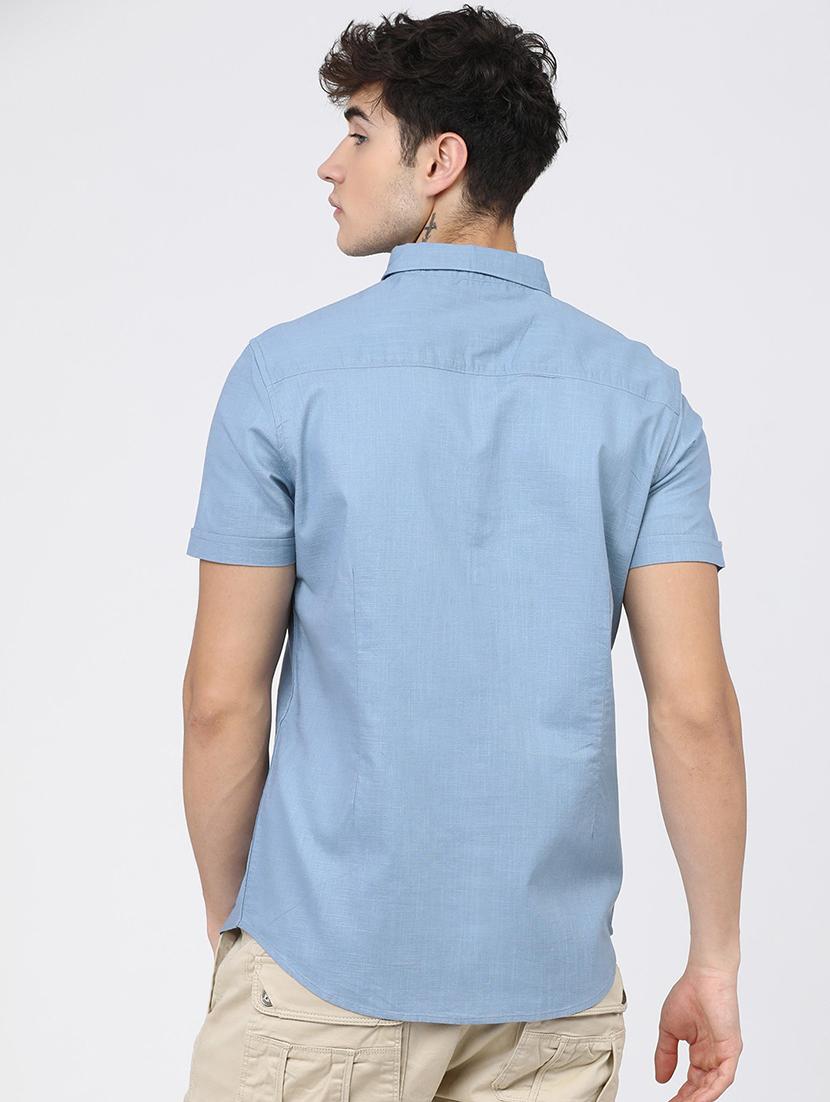 men collared short sleeves casual shirt - 21487739 - Standard Image - 3