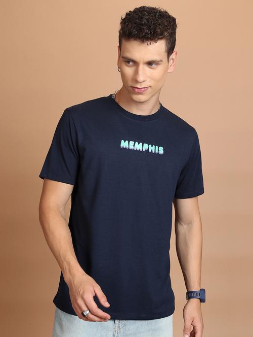 Men Round Neck Front & Back Print T-shirt - 21487901 - Very Small Image - 1
