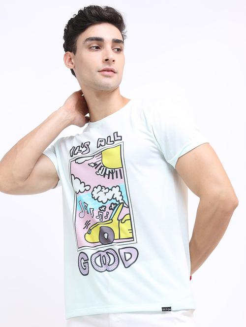 men short sleeved front printed t-shirt - 21488025 - Very Small Image - 1