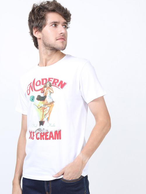 men short sleeve front print t-shirt - 21488062 - Very Small Image - 1