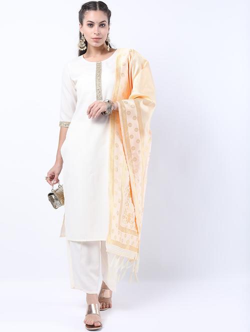 women white kurta pant set with dupatta - 21488431 - Very Small Image - 1